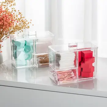 

Cotton Swab Makeup Cotton Pad Storage Box Organizer Portable Jewelry Case Container Cosmetics Case Holder