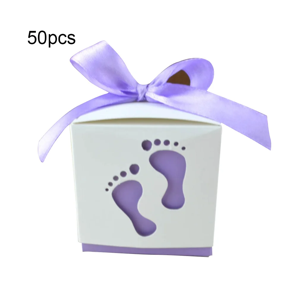 Purple 50 шт/партия креативная коробка конфет на свадьбу Fet Форма полые подарочные сумки вечерние для свадьбы или «нулевого дня рождения» сувенирные бумажные подарочные коробки - Color: Purple