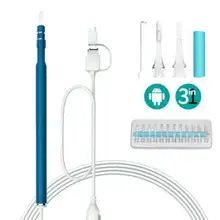 Уход за ушами эндоскоп USB Визуальный Инструмент для чистки ушей 5,5 мм 0.3MP мини камера Android PC ушной выбор Otoscope бороскоп уход за здоровьем