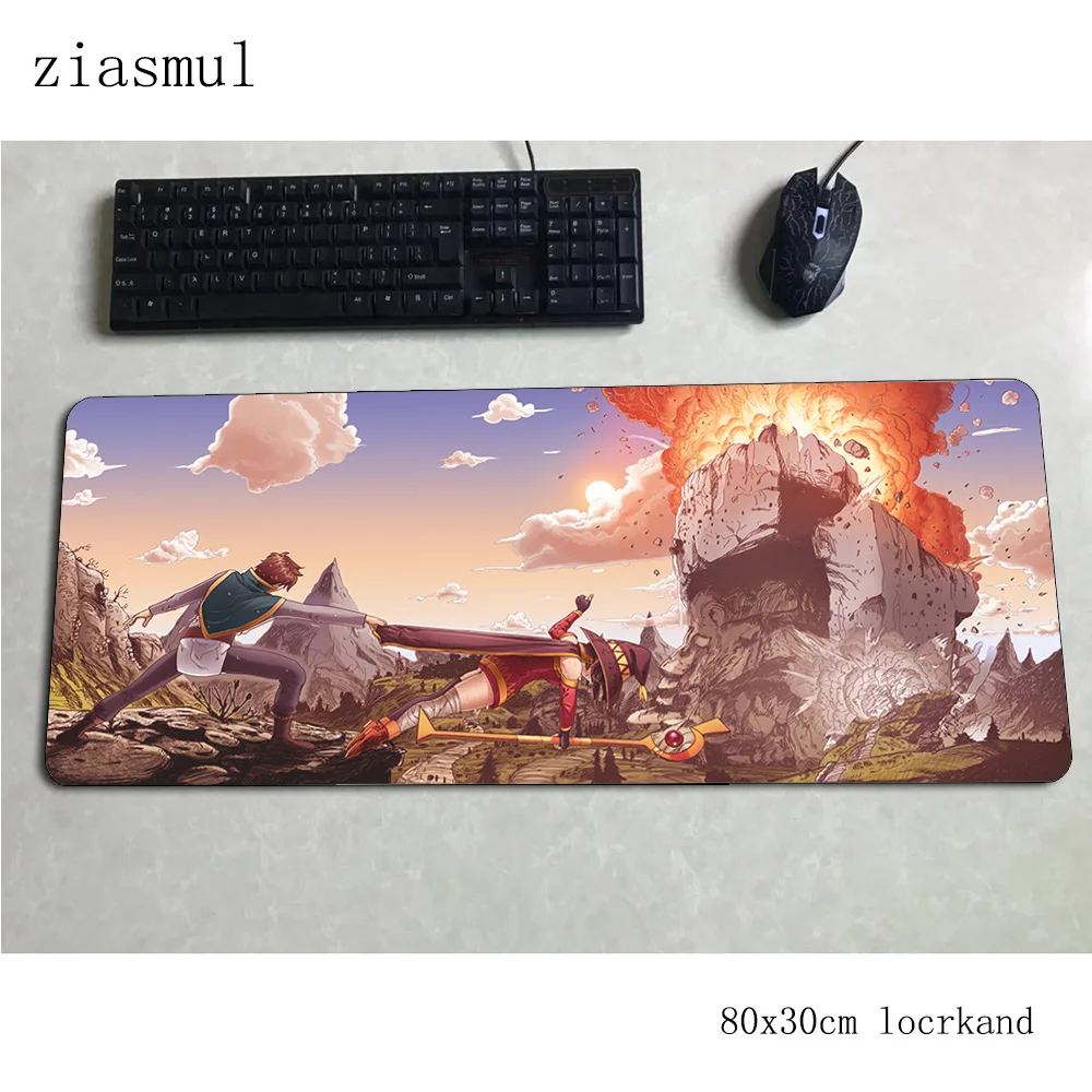 Megumin padmouse 80x30 см игровой коврик для мыши игровой аниме большой коврик для мыши геймерский компьютерный стол подставка под запястье коврик notbook mousemat pc
