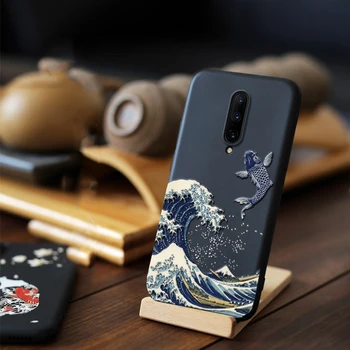 

for OnePlus 7T Pro 7T Case 3D Drawing Embossed Matte Soft Shockproof Cover LICOERS Official Case for Oneplus7 1+7t Funda Shell