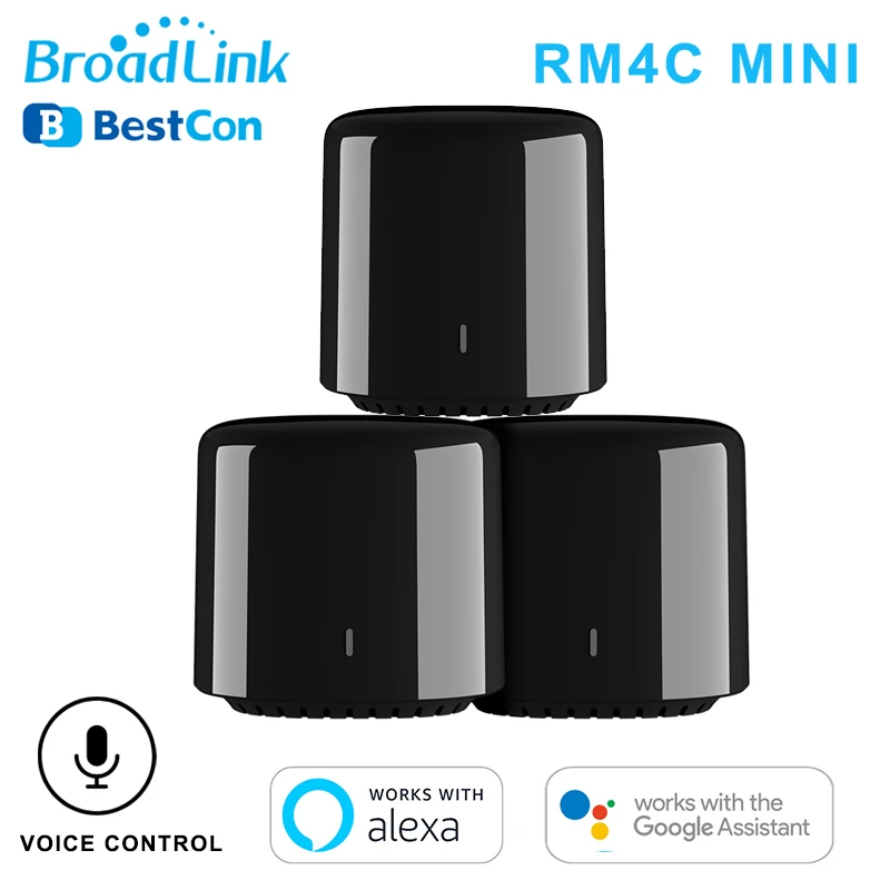BroadLink BestCon RM4C Мини Wi-Fi Умный дом Дистанционное Голосовое управление совместимый Google дом Amazon Alexa ИК управление Лер для ТВ STB AC - Цвет: 3-Pack