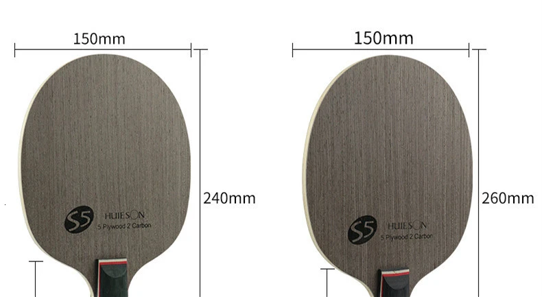 Huieson Prime Quality Technology Surface Ayous Carbon Fiber Big Central Paulownia Wood Table Tennis Racket Blade for Adults S5  (6)