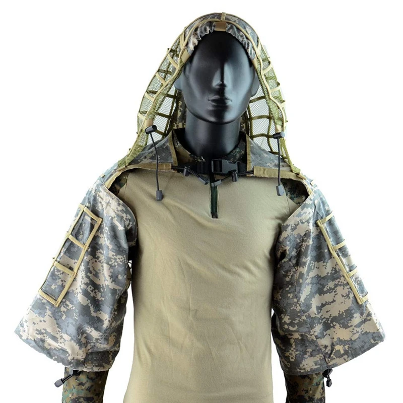 

Ghillie Suit Foundation, Ripstop, Camouflage Tactical Ghillie Hood