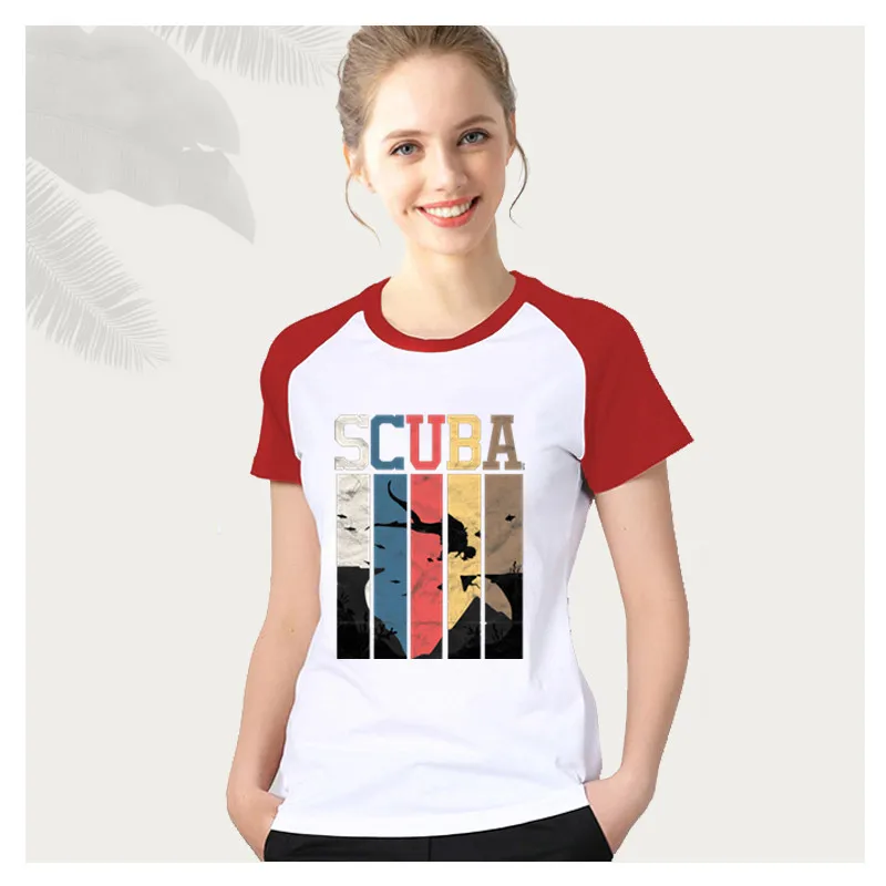 

2020 O-Neck Tops MUJERS New Fashion WomenS Short Sleeve Vintage Scuba Diving T-ShirS Gift Idea T ShirtS Funny Casual Tee TShirts