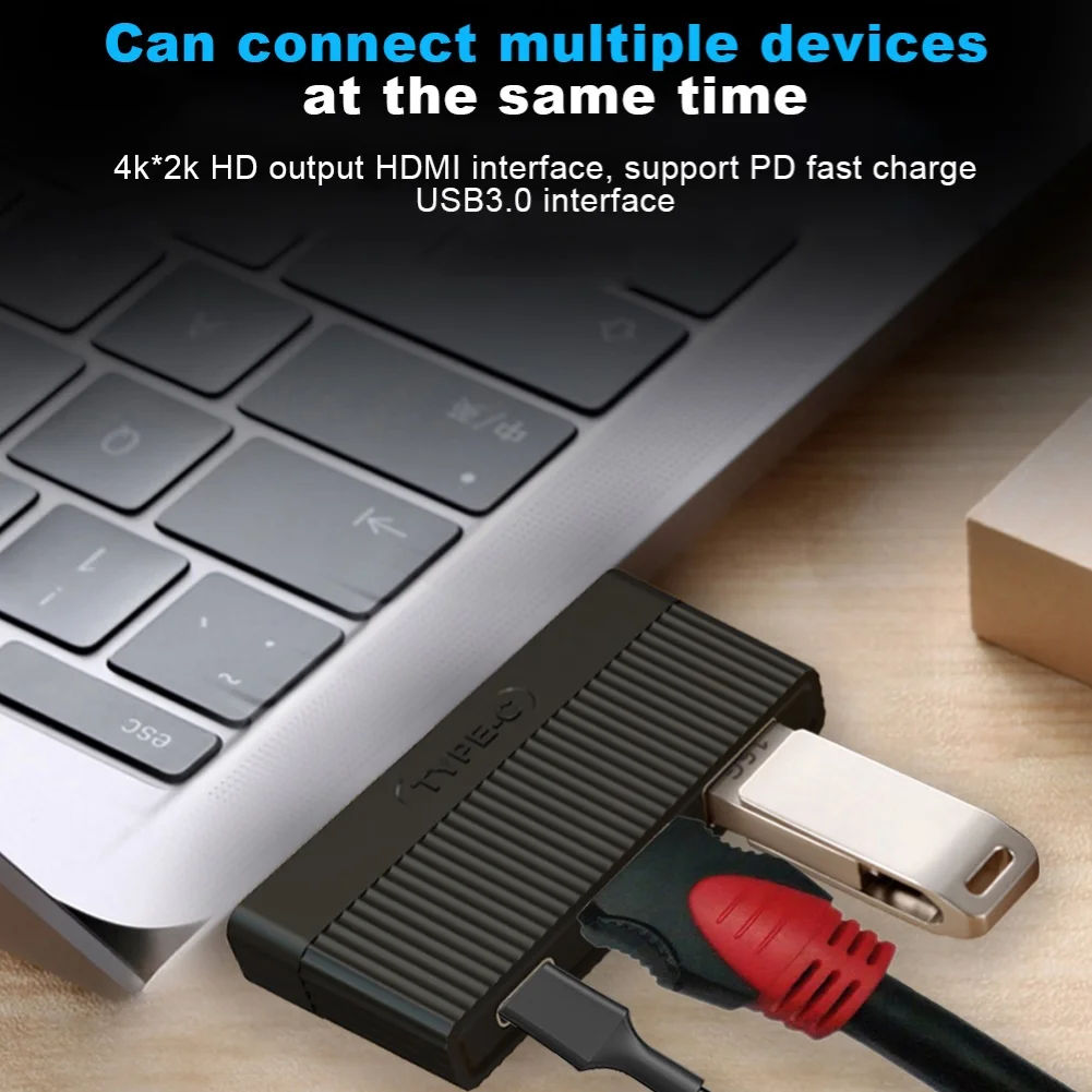 Usb-хаб 3,0 Мульти USB 3,0 высокоскоростной разветвитель тип-c до 4K HDMI PD зарядка USB 3,0 адаптер концентратор все в одном для ПК компьютера