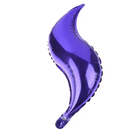 5 шт. 18 дюймов s-образный воздушный шар из фольги DIY хвост русалки надувные воздушные шары для детей на день рождения Свадебные украшения - Цвет: purple
