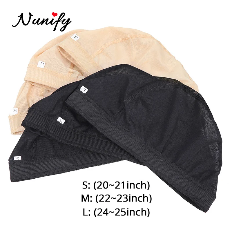 Сетчатая купольная шапочка для парика Nunify S/M/L из спандекса легкое Пришивание