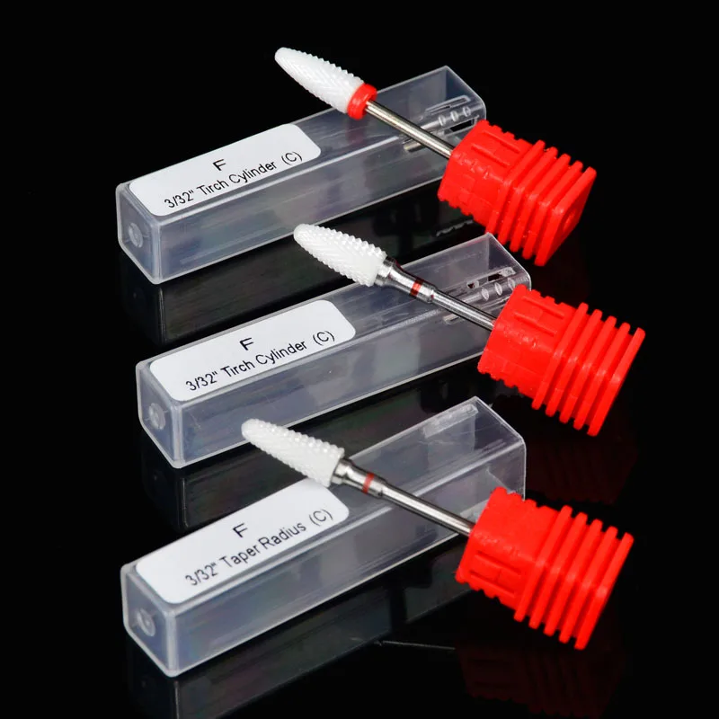 

YZWLE 1PCS HOT Ceramic Nail Drill Bit Cutter Nail Files for Nail Electric Drill Manicure Machine Accessory Tools 3/32"