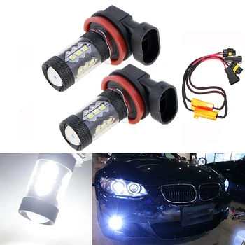 

2x H8 H11 LED Fog Light Driving Bulbs No Error For BMW 3/5-Series 328i 335i E39 525 530 535 E46 E61 E90 E92 E93 F10 X3 F25