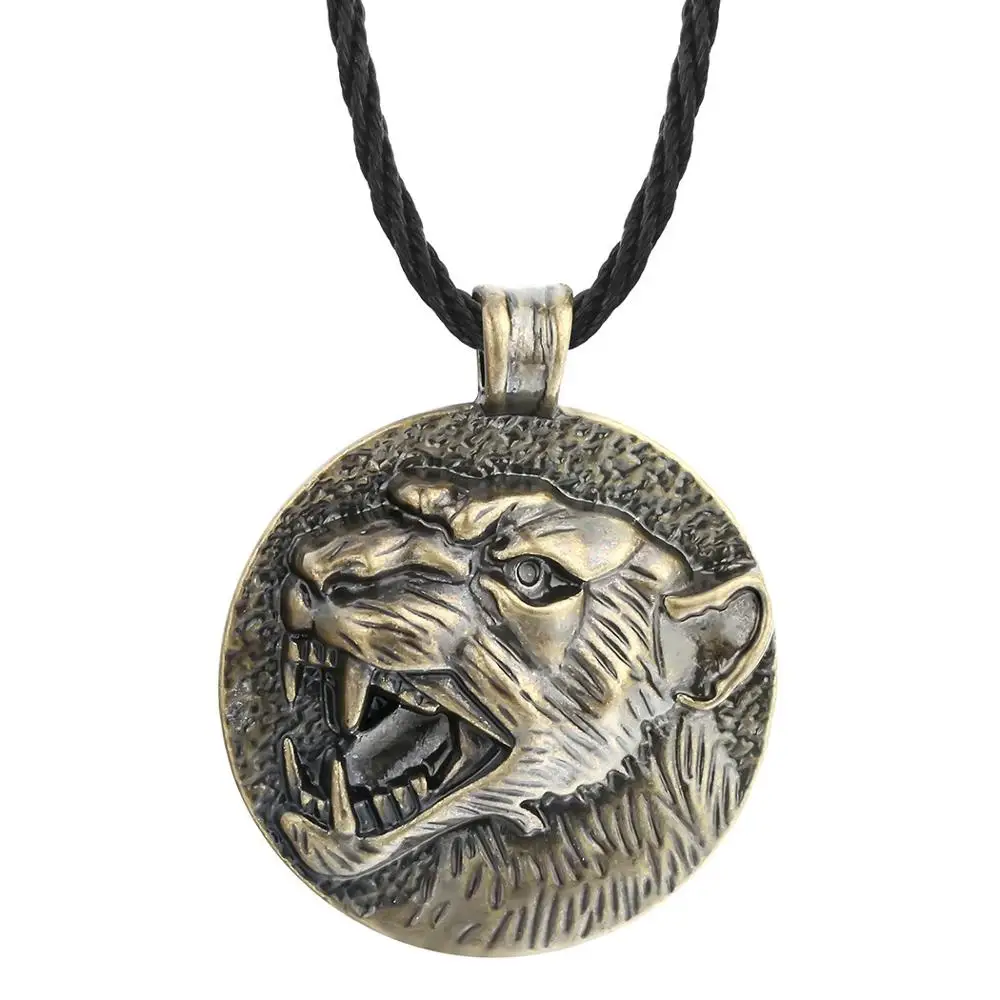 Vintage Viking Style Necklace Holiday Gift Men's Alloy Material Pirate Slavic Tiger Pendant | Украшения и аксессуары