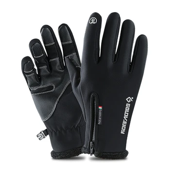5 formato a prova di Freddo Unisex Impermeabile Guanti Invernali Ciclismo Fluff Guanti Caldi Per Touchscreen Freddo Antivento Antiscivolo