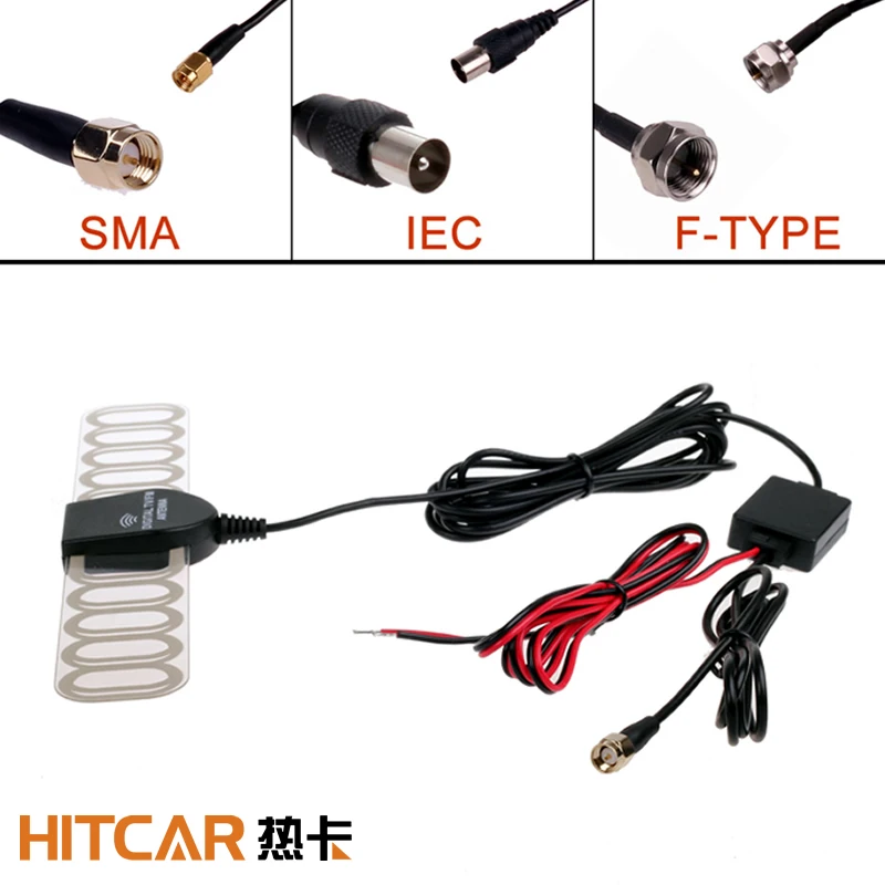 

Car Dash DVD IEC Analog Digital TV DVBT ATSC Antenna with Radio FM and Amplifier