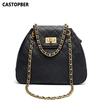 

Ladies Quilted Shoulder Handbags Cow Genuine Leather Women's Tote Crossbody Bags Black Diamond Littice Fashion Designer Brand