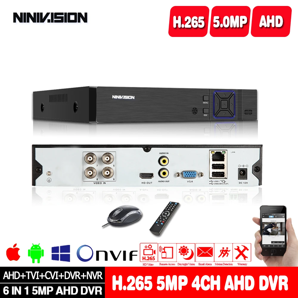 DVR 4 PORT AV DIGITAL MOTION DETECTION RECORD+TIME DATE