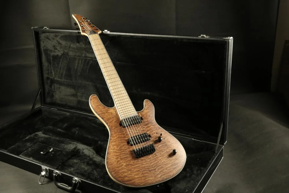 Quality 8string Electric Guitar Guitarra Quilted Maple Top Neck Through Body 8 String Guitar Arched Top Guitar Free Shipping Guitar Aliexpress