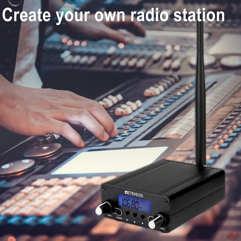 Retekess TR508 For Drive-in Church FM Transmitter Wireless Broadcast Stereo Station Long Range Transmitter Drive-in CinemasRetekess TR508 For Drive-in Church FM Transmitter Wireless Broadcast Stereo Station Long Range Transmitter Drive-in Cinemas