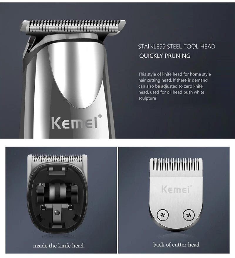 Kemei электрический триммер для волос Проводная бытовая машинка для стрижки волос мини ручная барберлимит Combscarbon стальное лезвие машинка для стрижки волос F30