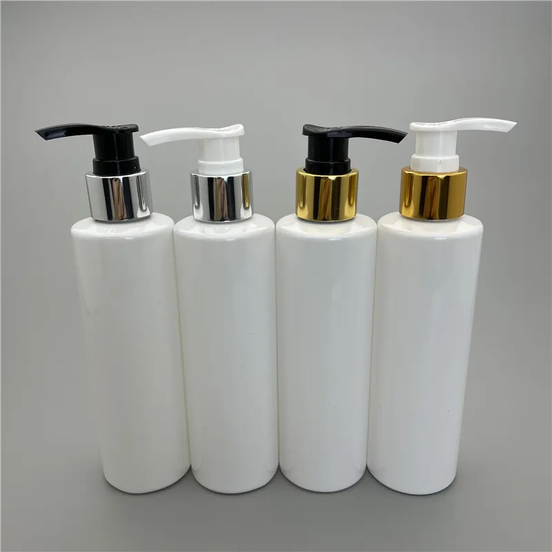 White 200ml X 30 Anodized Aluminum Lotion Pump Bottle Empty Shower Gel