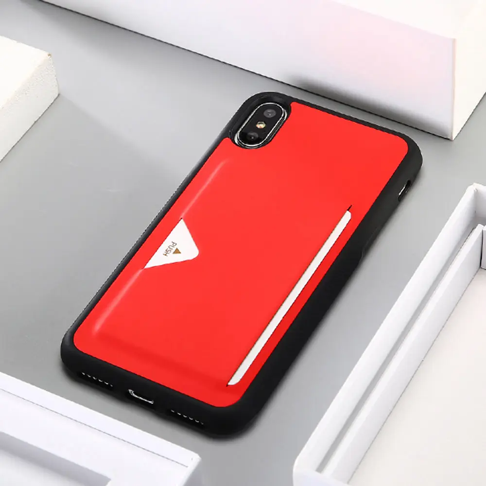 LLZ.COQUE кожаный бумажник держатель для карт чехол для телефона для Iphone 11 Pro Xr XS MAX X XS 5 5S SE 6 6S PLUS 7 8 PLUS Полный Чехол для Apple - Цвет: red
