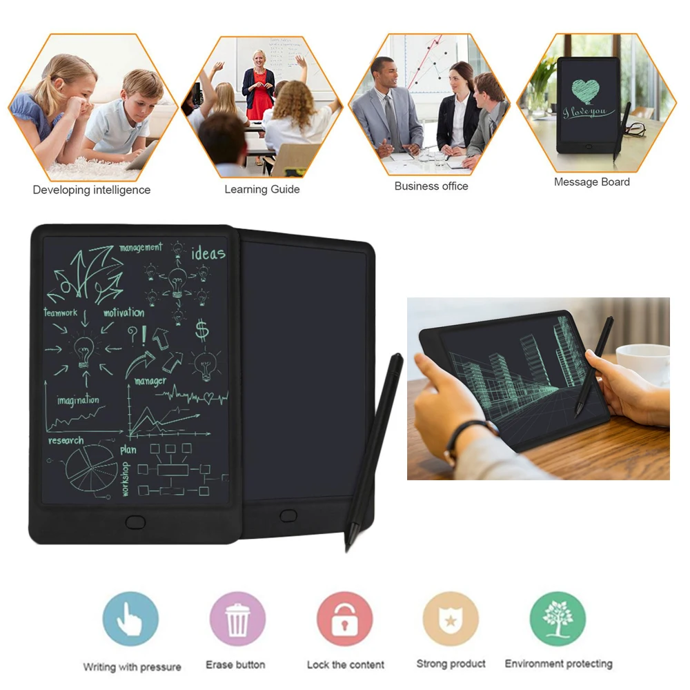 

10 inch LCD Writing Tablet Digital Tablet Electronic Children Gift Smart Writing Tablet with Pen Portable Drawing Boards Notepad