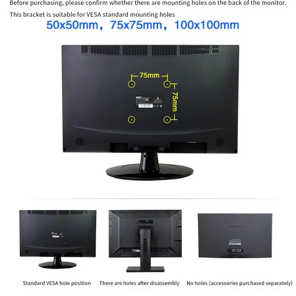 14-27 Inch Monitor Computer Stand 360 Rotating