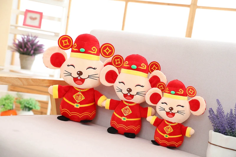 1 шт. 25/30 см Kawaii плюшевая кукла мышка из мягкого плюша; Счастливая кукла Мышка для детей, подарок на день рождения, Рождество, игрушки для детей, подарок на год