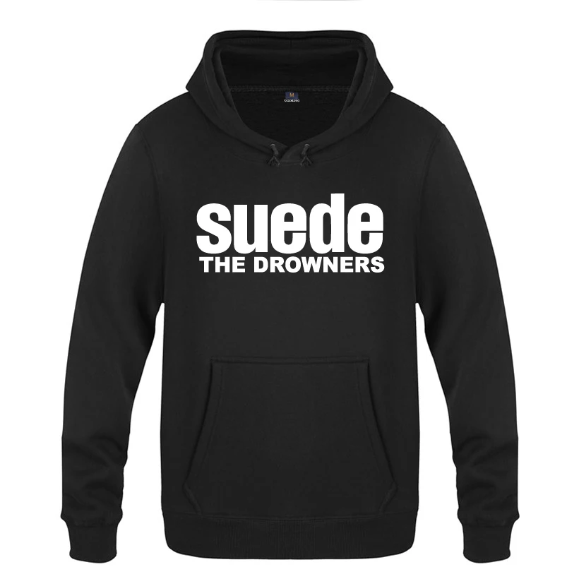 THE DROWNERS SUEDE Rock Band толстовки мужские мужские с капюшоном флисовый пуловер толстовки - Цвет: HEY BAT