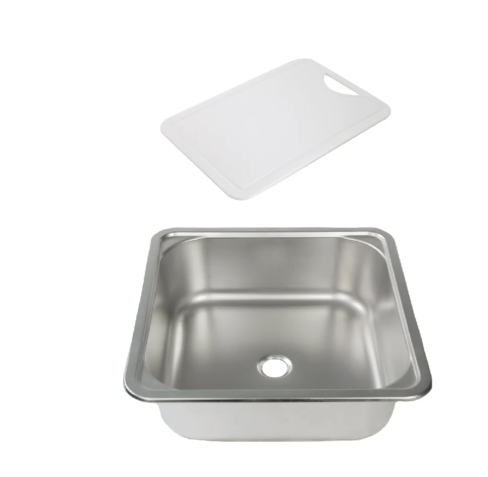 

380*380*126mm Stainless Steel Sink with Plastic Lid GR-550 Boat Caravan RV