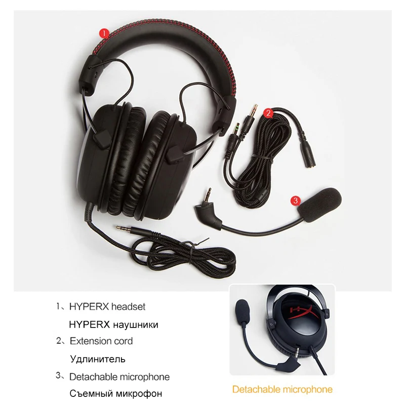 Игровые наушники HyperX Cloud Core/7 1 компьютерная гарнитура с микрофоном для ПК PS4 Xbox One