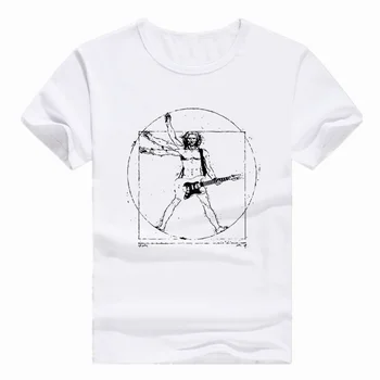 

Asian Size Print Da Vinci Rock Music Guitar Funny T-shirt Short sleeve O-Neck Tshirt For Men Women