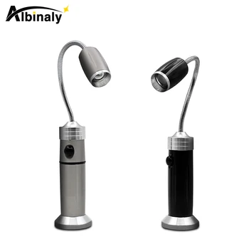 

Deformable LED Flashlight working lamp 3 lighting mode Rotary zoom waterproof Camping light With bottom magnet Use 18650 battery