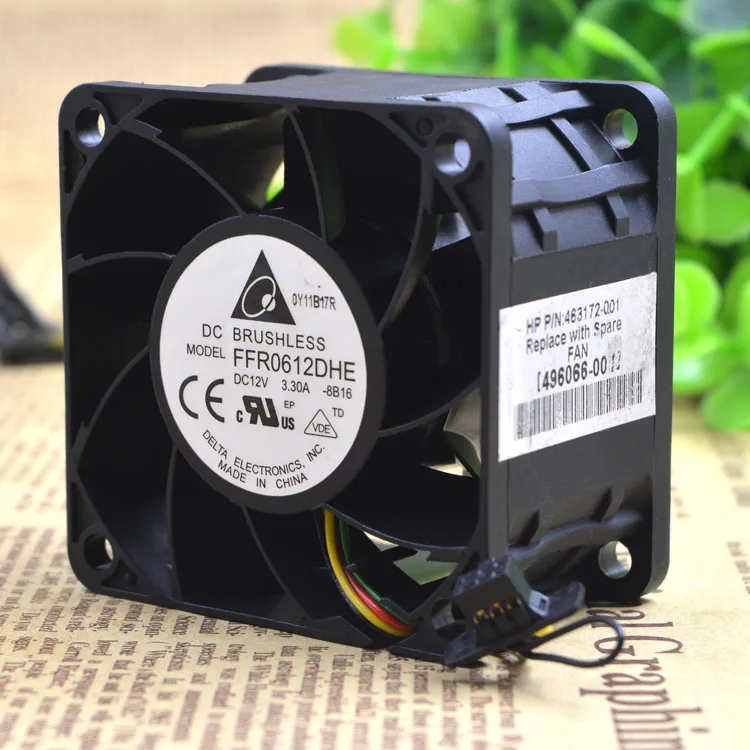 

Delta 6038 12V 3.3A 6CMcm Violence Max Airflow Rate Server Fan FFR0612DHE