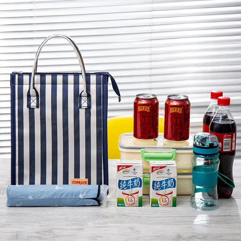 

Upgrade Zipper Aluminum Foil Hand Insulated Bento Box Bag Waterproof Oxford Cloth Simple Insulated Bento Box Bag