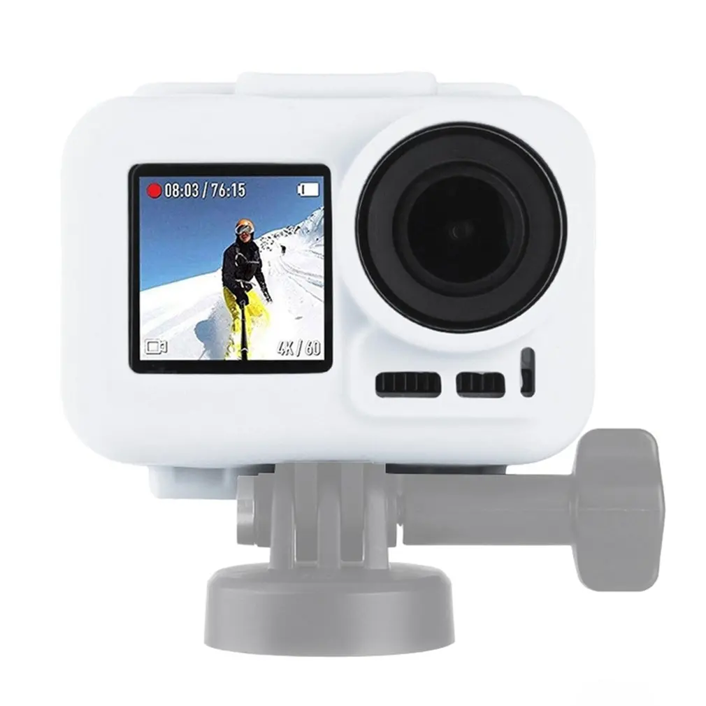 PULUZ мягкий силиконовый защитный чехол с рамкой для спортивной камеры Dji Osmo - Цвет: Белый цвет