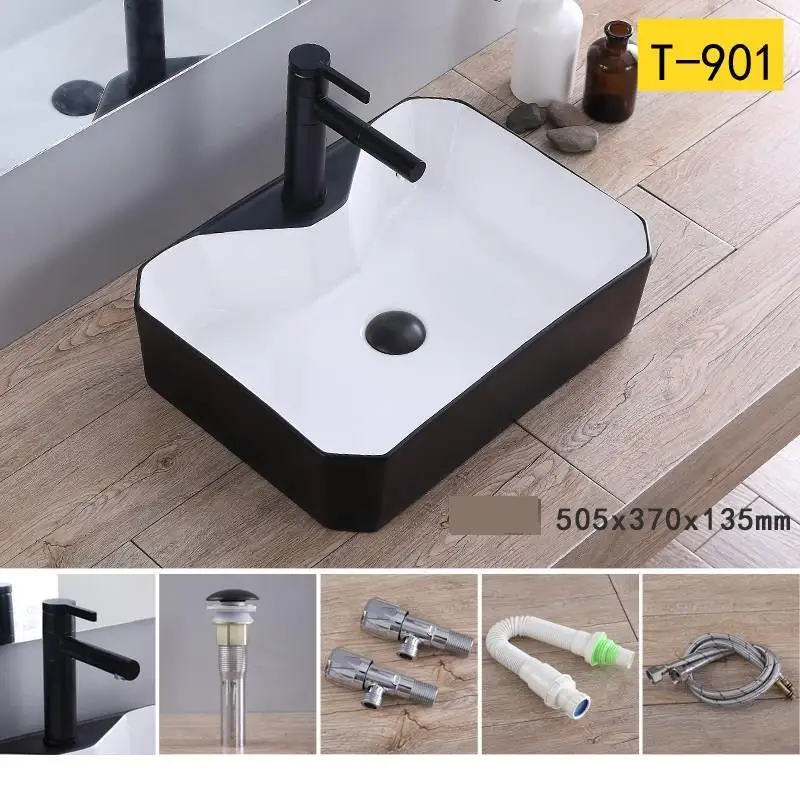 MODEL C Fregadero Waschtisch Sobre Encimera Lavandino Bagno судно Wastafel Black Salle De Bain Evier туалетный столик Lavabo раковина для ванной комнаты - Цвет: MODEL C