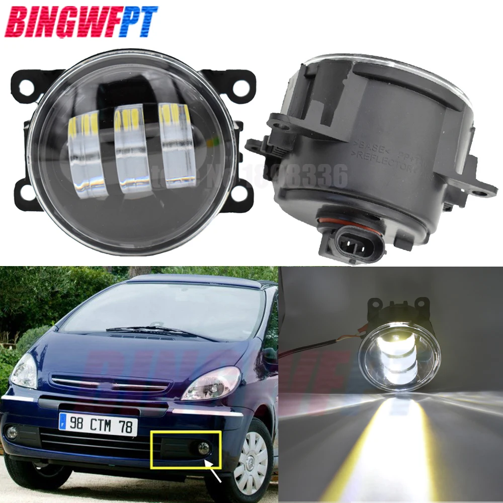 2pcs/pair Fog Lamp Assembly Super Bright LED Lights For Citroen XSARA PICASSO N68 1999-2010 Peugeot 207 Van Box 2007-12 | Автомобили и
