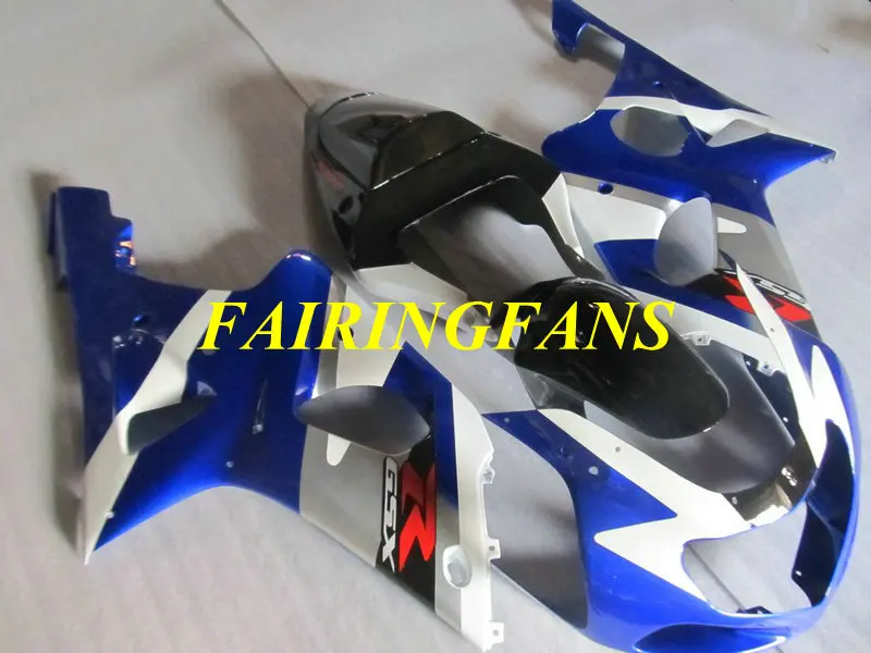 Обтекатели Кузов для SUZUKI GSXR1000 2001 2002 2003 GSXR 1000 K2 00 01 02 белый комплект синих обтекателей+ подарки SS19