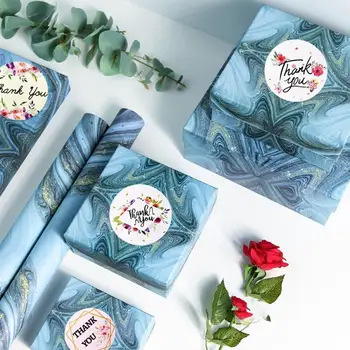 

500 Circular Thank You Business Stickers 1 Inch Gift Handmade Envelope Sealed Stickers Label Stickers Stationery Wedding U0Y7