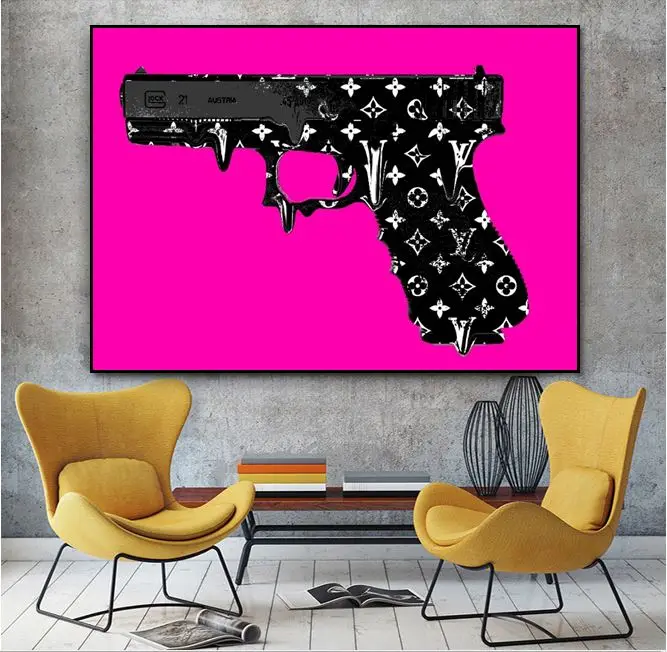 pop artist Famous artist's abstract modern art gunhand painted pop art on canvas graffiti street art good for bedroom decoration