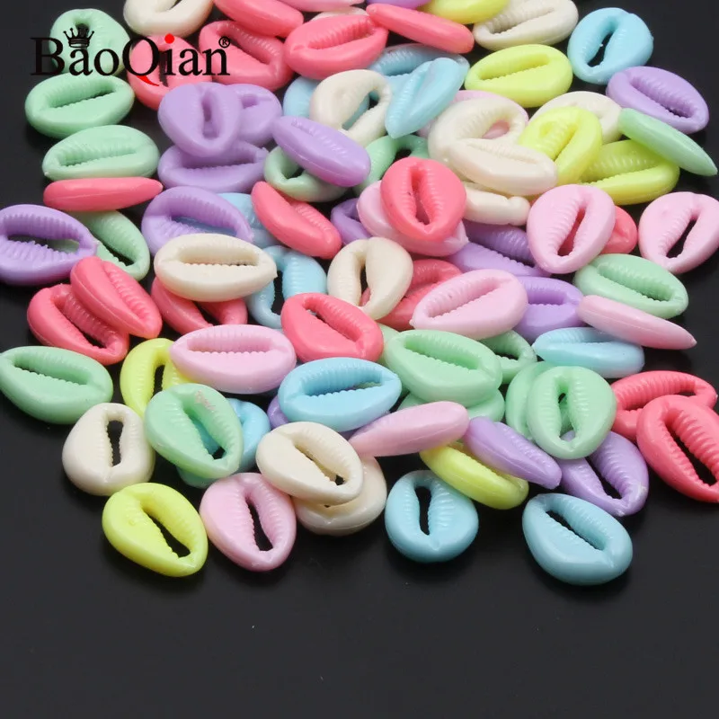 Mixed Color Plastic Acrylic Sea Shells 50pcs Natural Shell Ornaments