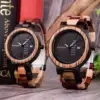 BOBO BIRD Wood Watch Men Women Quartz Week Date Timepiece Wood Band Lover Couple Watches For Anniversary Gifts Customized Logo ► Photo 2/6