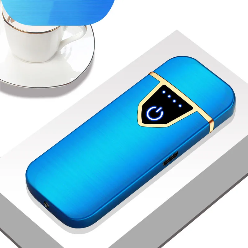 Usb зарядка Зажигалка Сенсорное зондирование ветрозащитный электронный ультратонкий электронагревательный провод прикуриватель Защита окружающей среды - Цвет: 6