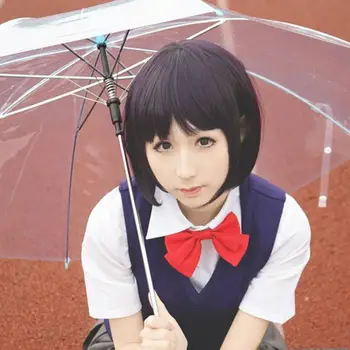 

Wig Cosplay Wigs Purple Black Mix Short Bob Synthetic Wigs Hair