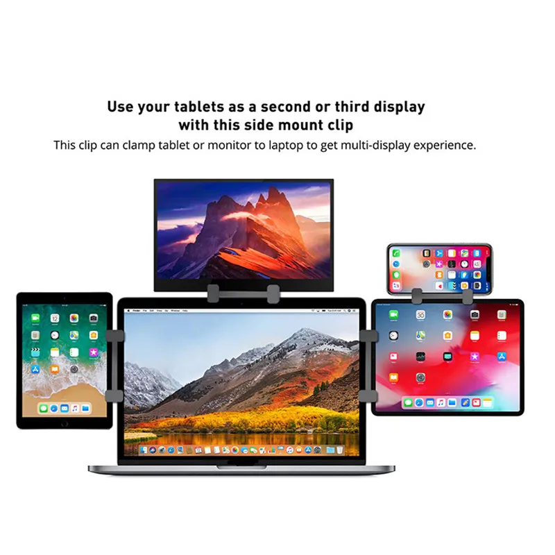 

Elecrow Crowvi 13.3 inch Ultra-thin Screen with Laptop Stand Mount Clip Tablets Stand Holder 1920*1080P Portable USB-C Monitor