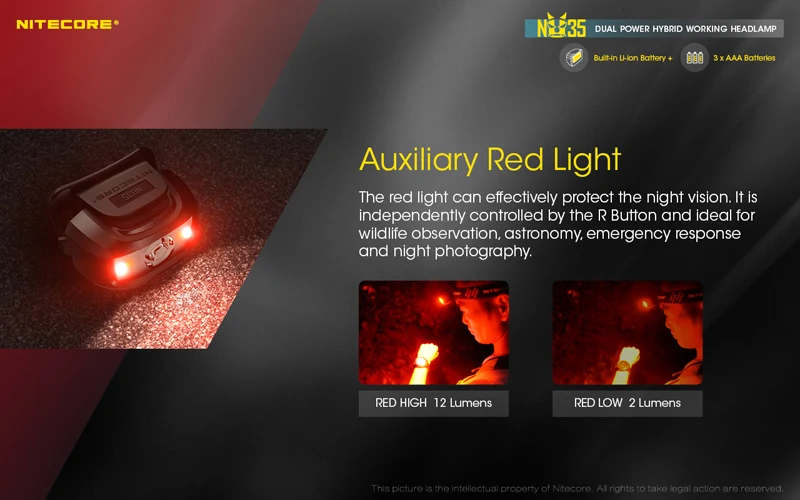 NITECORE NU35 Rechargeable Working Headlamp (13)