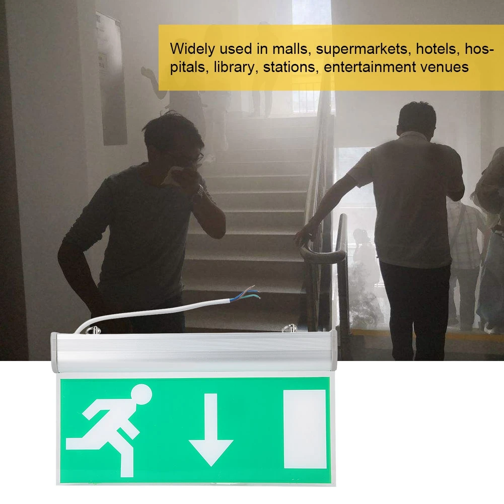 Безопасный светодиодный подсветка аварийного выхода, световой знак, аварийный индикатор, автоматическое обнаружение ремонтных огней