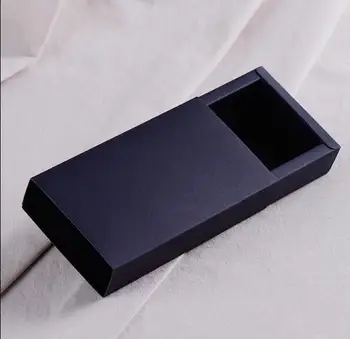 

10PCS/ Lot black Cardboard Paper Boxes Blank Kraft Paper Carton Box Folding Handmade Soap Jewelry Party Small Gift Packaging Box