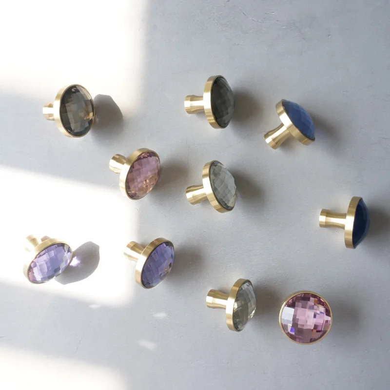 Роскошная хрустальная латунная ручка в европейском стиле Современная