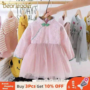 

Bear Leader Toddler Baby Mesh Sweet Dresses 2020 New Autumn Infants Girls Princess Party Dresses Chinese Style Costumes Outfits